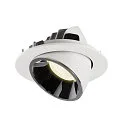 SLV Plafondinbouwarmatuur NUMINOS GIMBLE L, chroom, wit