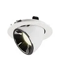 SLV Plafondinbouwarmatuur NUMINOS GIMBLE L, chroom, wit