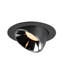 SLV Plafondinbouwarmatuur NUMINOS GIMBLE XL, chroom, zwart