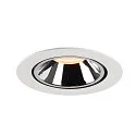 SLV Plafondinbouwarmatuur NUMINOS GIMBLE XL, chroom, wit