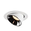 SLV Plafondinbouwarmatuur NUMINOS GIMBLE XL, chroom, wit