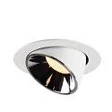 SLV Plafondinbouwarmatuur NUMINOS GIMBLE XL, chroom, wit
