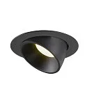 LED Ceiling recessed luminaire NUMINOS® GIMBLE XL, 4000K, 20°, black