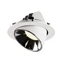 SLV Plafondinbouwarmatuur NUMINOS GIMBLE XL, chroom, wit