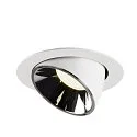 SLV Plafondinbouwarmatuur NUMINOS GIMBLE XL, chroom, wit