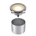 SLV Vloerinbouwarmatuur DASAR FLAT 120 EL rond, begaanbaar, slagvast IP65/IP67, rvs 
