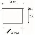 SLV LED Floor recessed luminaire DASAR FLAT 120 EL, 7W, 4000K, stainless steel