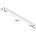 SLV Lichtbalk BATTEN 120 met Schakelaar, CCT Switch, bekabeld IP20