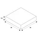 SLV Inbouwframe NUMINOS M, zwart