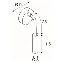 SLV LED Wall luminaire KARPO GOOSE, 5,8W, 3000K, 40°, black