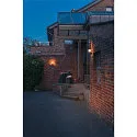 SLV Wandarmatuur voor buitenshuis GRAFIT rond, met sensor E27 IP44, antraciet dimbaar