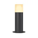 SLV Staande armatuur voor buiten GRAFIT 30 POLE rond, met diffuser E27 IP44, antraciet dimbaar