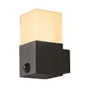 Wall luminaire GRAFIT, E27, square sensor, anthracite