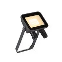 LED Wall / Ceiling luminaire FLOODI S, 9,3W, 3000K, 100°, anthracite/transparent