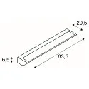 SLV Wandarmatuur voor buitenshuis VANO WING SP SHORT IP65, grijs dimbaar