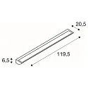 SLV Wandarmatuur voor buitenshuis VANO WING SP LONG IP65, grijs dimbaar