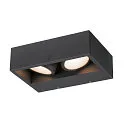 Wandarmatuur voor buitenshuis ESKINA FRAME WL DOUBLE CCT WIDE 2-vlams, plat, kort, CCT Switch, instelbaar IP65, antraciet 