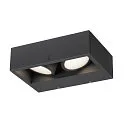 SLV Wandarmatuur voor buitenshuis ESKINA FRAME WL DOUBLE CCT WIDE 2-vlams, plat, kort, CCT Switch, instelbaar IP65, antraciet 