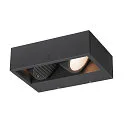 SLV Wandarmatuur voor buitenshuis ESKINA FRAME WL DOUBLE CCT WIDE 2-vlams, plat, kort, CCT Switch, instelbaar IP65, antraciet 