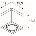 SLV Plafondarmatuur voor buiten ESKINA FRAME CL SINGLE CCT 1-vlams, CCT Switch, instelbaar IP65, antraciet 