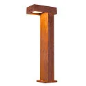 SLV LED Outdoor Floorlamp RUSTY PATHLIGHT 40,  IP55 IK06, height 70cm, 8.9W 3000K 400lm 90°, FeCSi steel rust color