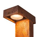 SLV LED Outdoor Floorlamp RUSTY PATHLIGHT 40,  IP55 IK06, height 70cm, 8.9W 3000K 400lm 90°, FeCSi steel rust color