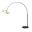 SLV Staande lamp ONE BOW FL up down, messing, zwart dimbaar