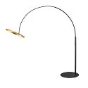 SLV Staande lamp ONE BOW FL up down, messing, zwart dimbaar