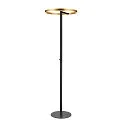 Staande lamp ONE STRAIGHT FL up down, messing, zwart dimbaar
