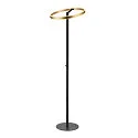 SLV Staande lamp ONE STRAIGHT FL up down, messing, zwart dimbaar