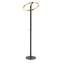 SLV Staande lamp ONE STRAIGHT FL up down, messing, zwart dimbaar