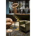 SLV Staande lamp ONE STRAIGHT FL up down, messing, zwart dimbaar