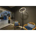 SLV Staande lamp ONE STRAIGHT FL up down, messing, zwart dimbaar