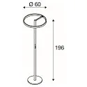SLV Staande lamp ONE STRAIGHT FL up down, messing, zwart dimbaar