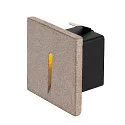 SLV Wandinbouwarmatuur CONCRETO EL CUT hoekig, indirect, schakelbaar IP65, grijs, zwart 
