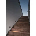 SLV Wandinbouwarmatuur CONCRETO EL CUT hoekig, indirect, schakelbaar IP65, grijs, zwart 
