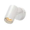 SLV Wand- en plafondarmatuur ASTO TUBE CW SINGLE 1-vlams, rond, cardanisch draaien GU10 IP20, wit dimbaar