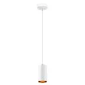 SLV pendant luminaire ASTO TUBE 1 flame, round, rigid GU10 IP20, white dimmable