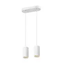 SLV Pendelarmatuur ASTO TUBE 2-vlams, stijf, lang GU10 IP20, wit dimbaar