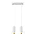 SLV Pendelarmatuur ASTO TUBE 2-vlams, stijf, lang GU10 IP20, wit dimbaar