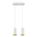 SLV Pendelarmatuur ASTO TUBE 2-vlams, stijf, lang GU10 IP20, wit dimbaar