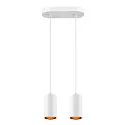 SLV Pendelarmatuur ASTO TUBE 2-vlams, stijf, lang GU10 IP20, wit dimbaar