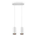 SLV Pendelarmatuur ASTO TUBE 2-vlams, stijf, lang GU10 IP20, wit dimbaar