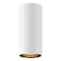 SLV Downlight ASTO TUBE cilindrisch, stijf, opbouwversie GU10 IP20, wit dimbaar