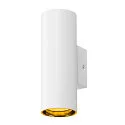 SLV Wandarmatuur ASTO TUBE up down, 2-vlams, cilindrisch, stijf GU10 IP20, wit dimbaar