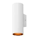 SLV Wandarmatuur ASTO TUBE up down, 2-vlams, cilindrisch, stijf GU10 IP20, wit dimbaar