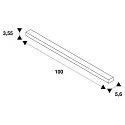 SLV 3-fase inbouwrail S-TRACK PHASE & DALI 1M DALI aanstuurbaar, wit