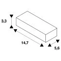 SLV 3-fase feeder S-TRACK PHASE & DALI ingebouwde versie, DALI aanstuurbaar, aarde rechts, wit