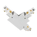 3-fase T-connector S-TRACK PHASE & DALI ingebouwde versie, DALI aanstuurbaar, aarde links, aarde buiten, wit