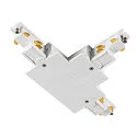3-fase T-connector S-TRACK PHASE & DALI ingebouwde versie, DALI aanstuurbaar, aarde rechts, aarde buiten, wit